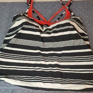 Southpoint Striped Women's Tankini Swim top size 24W